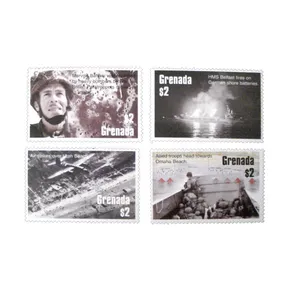 تمبر یادگاری مدل جنگ جهانی کد DS2563 مجموعه 4 عددی