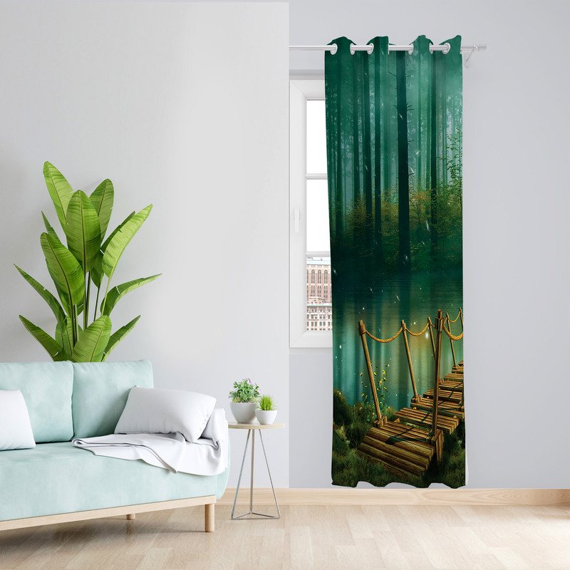 پرده طرح برکه مدل مخمل پانچی کد 2271 z سایز 140x200 سانتی متر