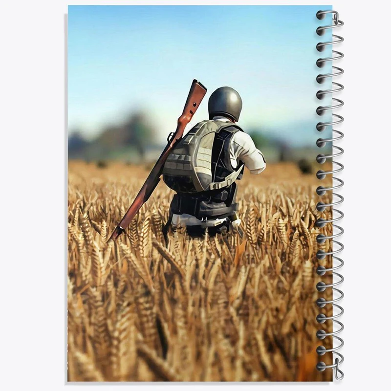 دفتر شطرنجی 50 برگ خندالو طرح بازی پابجی PUBG کد 3795