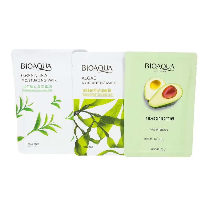 ماسک صورت بی آکوا مدل avcchyjlb مناسب برای انواع پوست وزن 25 گرم بسته 3 عددی