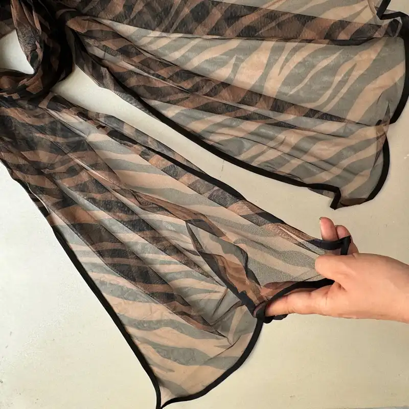 شال زنانه مدل توری گورخری زبرا تابستانی