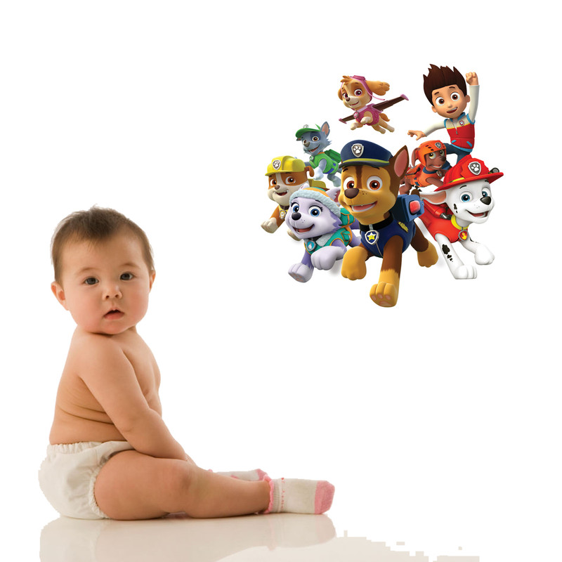 استیکر دیواری کودک مدل سگهای نگهبان