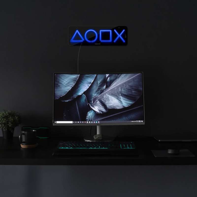 چراغ دیواری نئون دیزاین مدل Ps-Keys-BL_BL