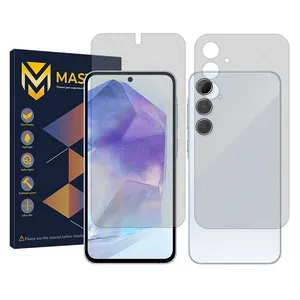Master Resistant model matte screen protector suitable for Samsung Galaxy A55 mobile phone along with the back protector