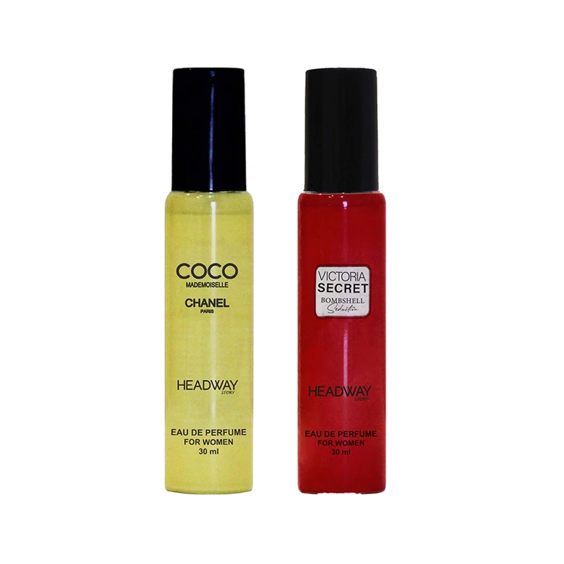 عطر جیبی زنانه هدوی استوری مدل ویکتوریا سکرت سداکشن و کوکو شنل حجم 30 میلی لیتر مجموعه 2 عددی