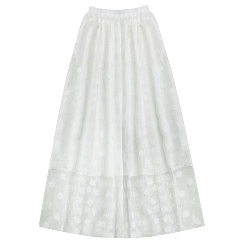 دامن چین‌دار زنانه مدل توری بابونه