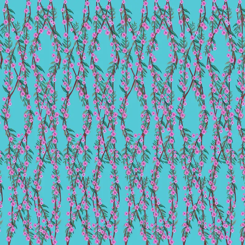 کاغذ کادو طرح شکوفه بهاری بسته 5 عددی