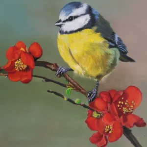 تابلو نقاشی رنگ روغن طرح پرنده