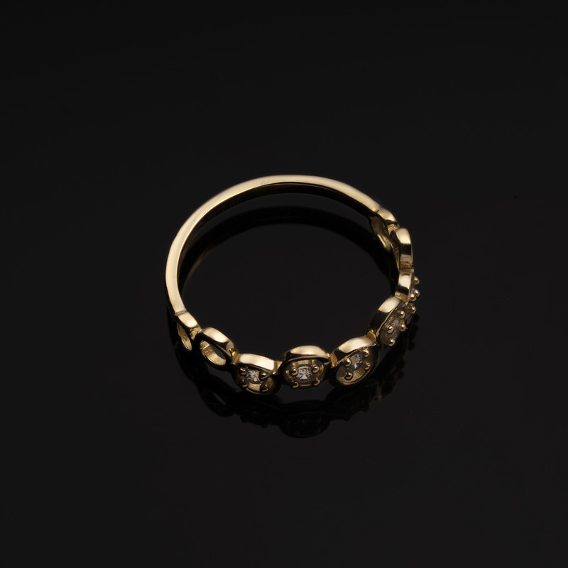 انگشتر طلا 18 عیار زنانه جواهری سون مدل 3252