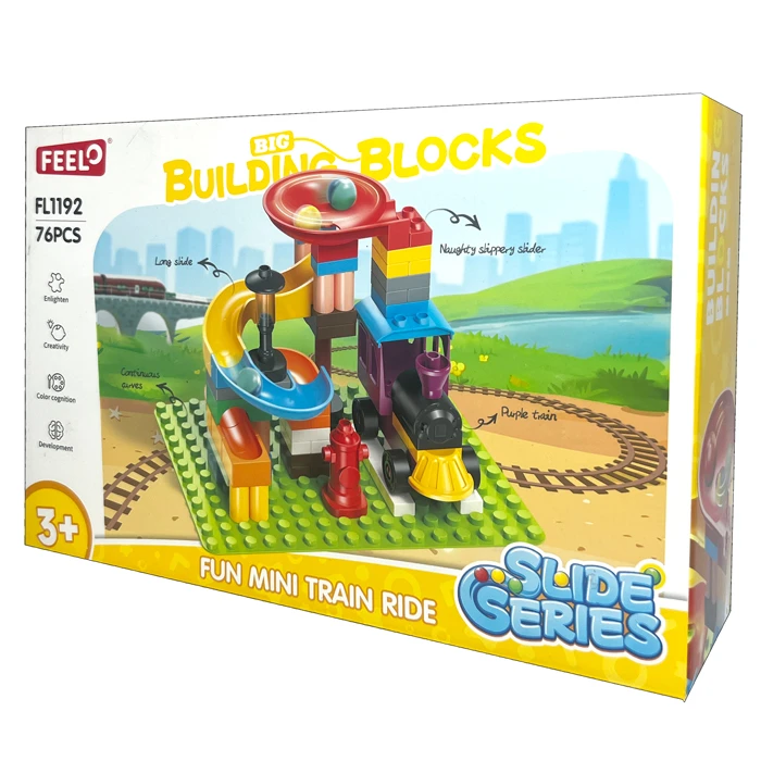 ساختنی 76 تکه فلوو مدل توپ و سرسره قطار