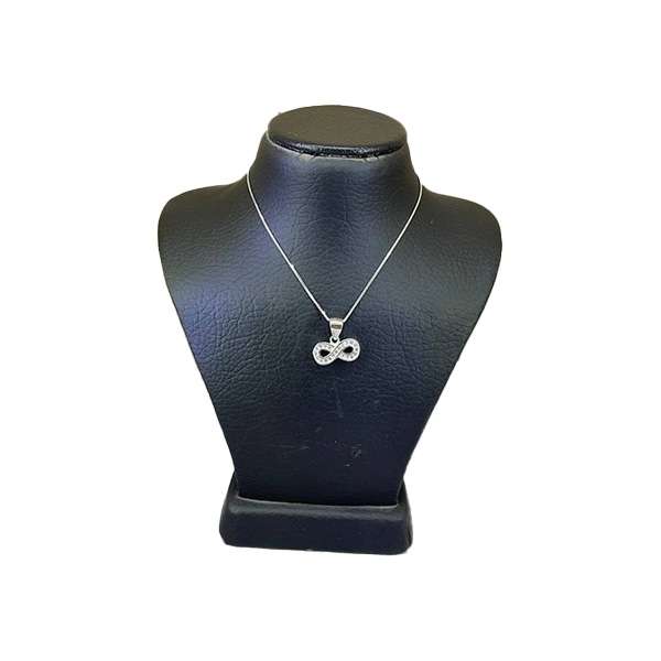 گردنبند نقره زنانه طرح بی نهایت کد 3355621 گردنبند نقره زنانه طرح بی نهایت کد 3355621