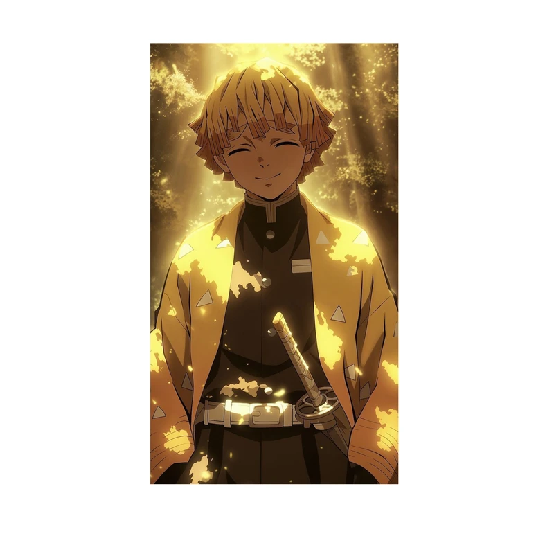 استیکر لپ تاپ و موبایل مدل انیمه طرح شیطان کش زنیتسو آگاتسوما demon slayer Zenitsu Agatsuma کد 781
