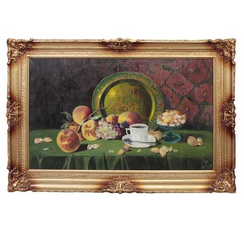 تابلو نقاشی رنگ روغن طرح میز عصرانه