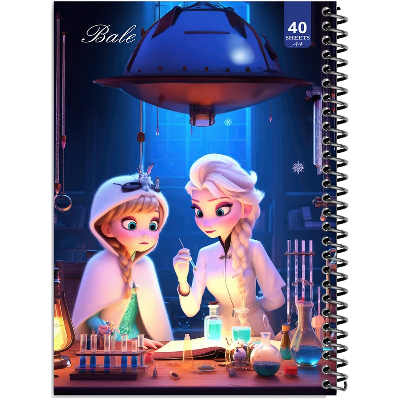 دفتر نقاشی 40 برگ انتشارات بله طرح دخترانه کد A4-K784