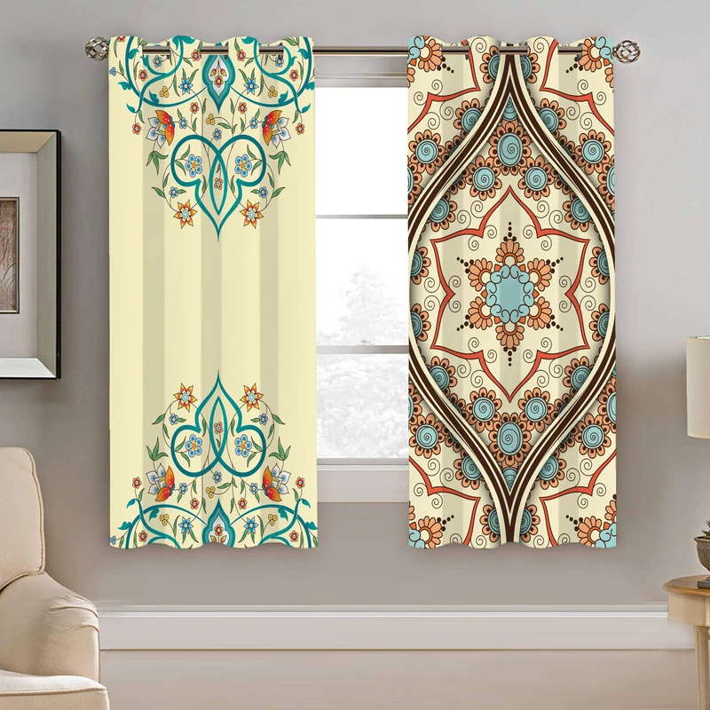 پرده نیروانا طرح سنتی  مدل هازان کد 4062 سایز 140×200 سانتی متر