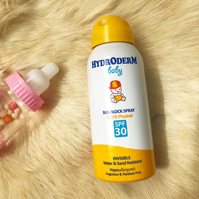اسپری ضدآفتاب کودک هیدرودرم مدل SPF30 حجم 100 میلی لیتر