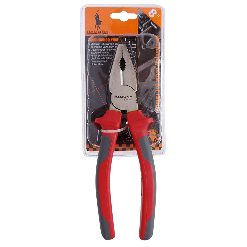 انبر دست وسیم چینو دم باریک رامونا مدلLT-R200MM سایز 8 اینچ