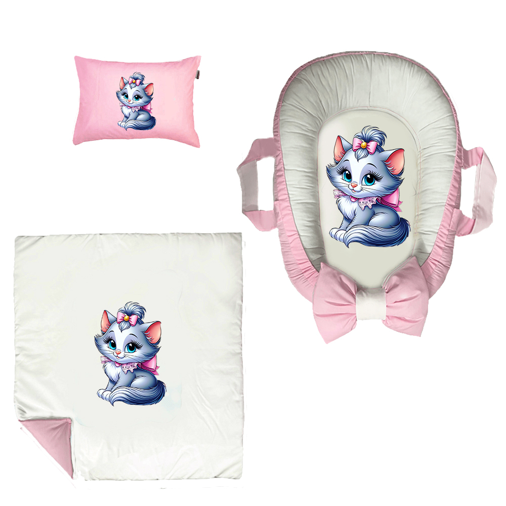 سرویس خواب 3 تکه نوزاد مدل گربه کد DKBP97-set