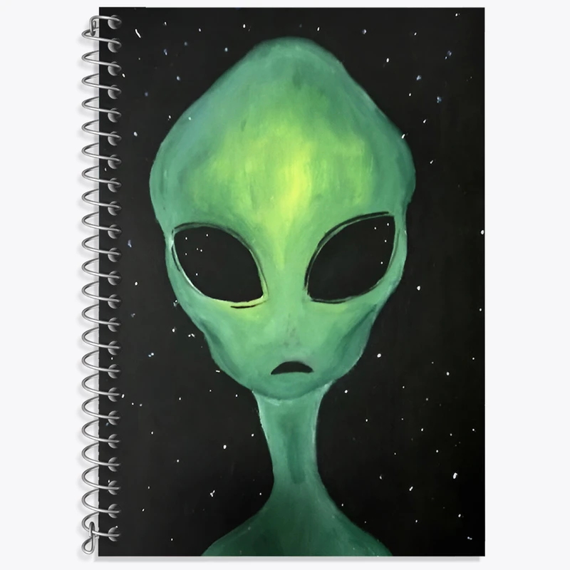 دفتر زبان 50 برگ خندالو مدل سه خط طرح آدم فضایی کد N2942