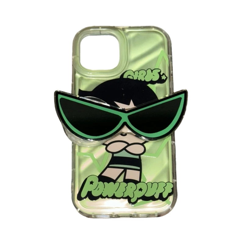 کاور مدل The Powerpuff مناسب برای گوشی موبایل اپل iphone 12 promax به همراه پاپ سوکت