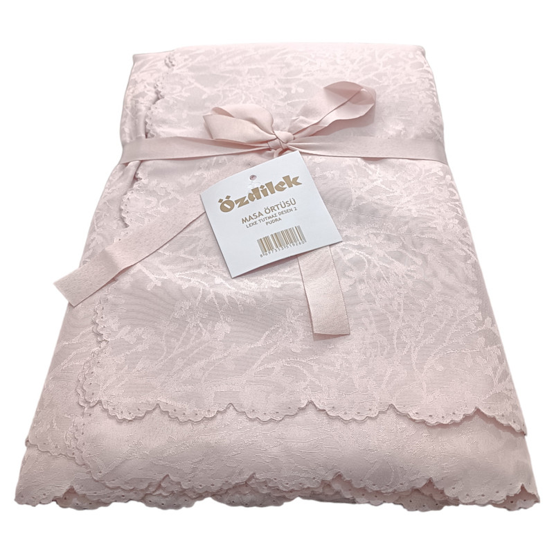 رومیزی ازدیلک مدل Desen 2 Pudra ضد لک