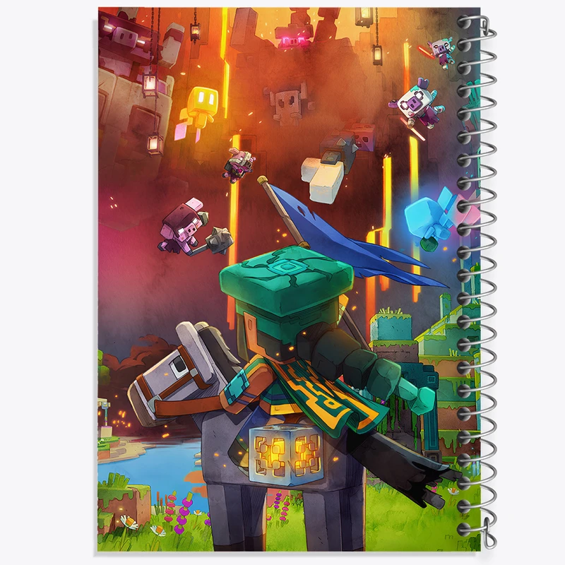 دفتر شطرنجی 50 برگ خندالو طرح ماینکرافت (Minecraft) کد F5901