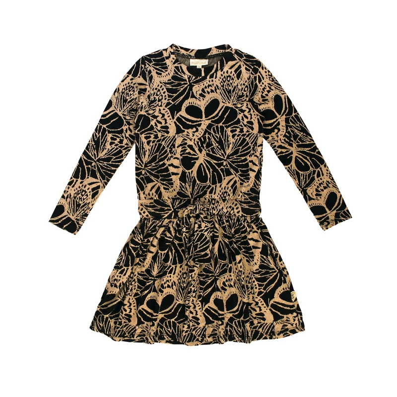 پیراهن آستین بلند یقه گرد دخترانه مدل بافت KM28