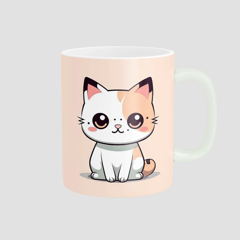 ماگ پاد آفرین مدل گربه خوشحال کد DKC167