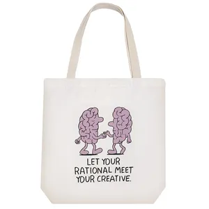 ساک خرید پارچه ای خندالو طرح Let Your Rational Meet Your Creative مدل توت بگ کد 6694