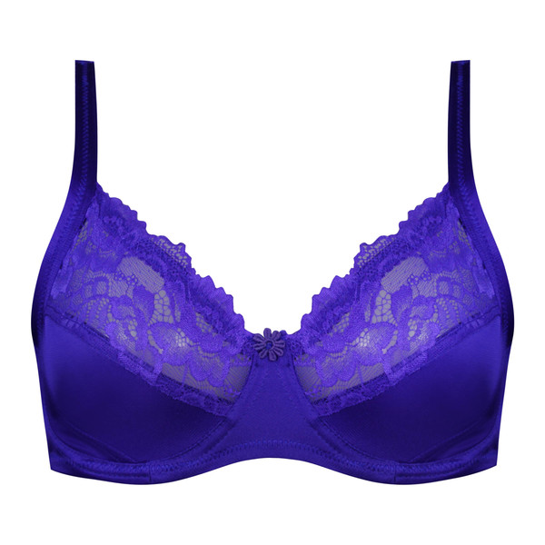 سوتین زنانه پانیذ مدل فنردار گیپور گلدار کد 66308