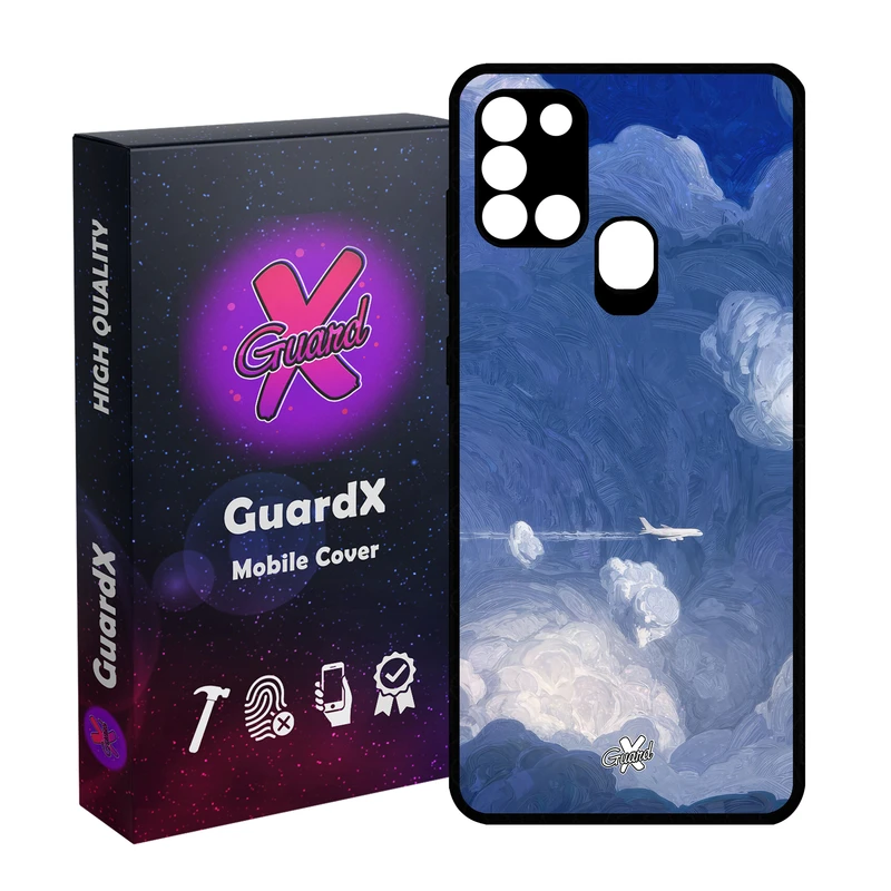 کاور گارد ایکس طرح هواپیما مدل Glass10597 مناسب برای گوشی موبایل سامسونگ Galaxy A21s