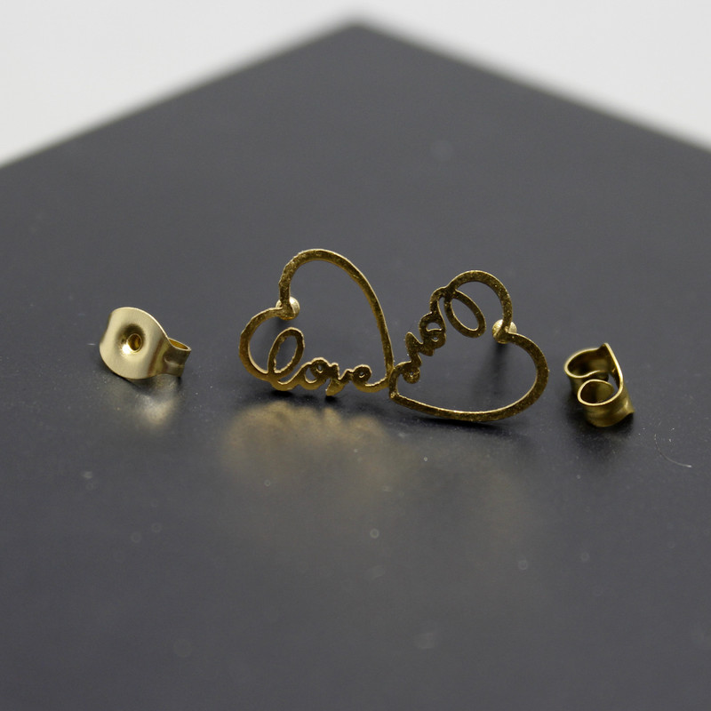 گوشواره زنانه طرح قلب و جغد کد RKH_1522 مجموعه 2 عددی