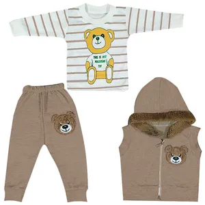 ست 3 تکه لباس نوزادی مدل خرسی