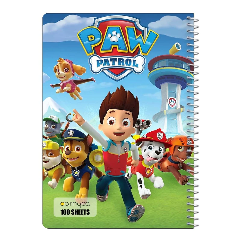 دفتر مشق 100 برگ سیمی کارنیکا طرح سگ های نگهبان paw patrol کد 57155