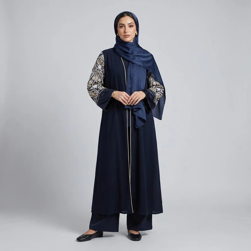 مانتو زنانه مدل عبایی مجلسی کد 303