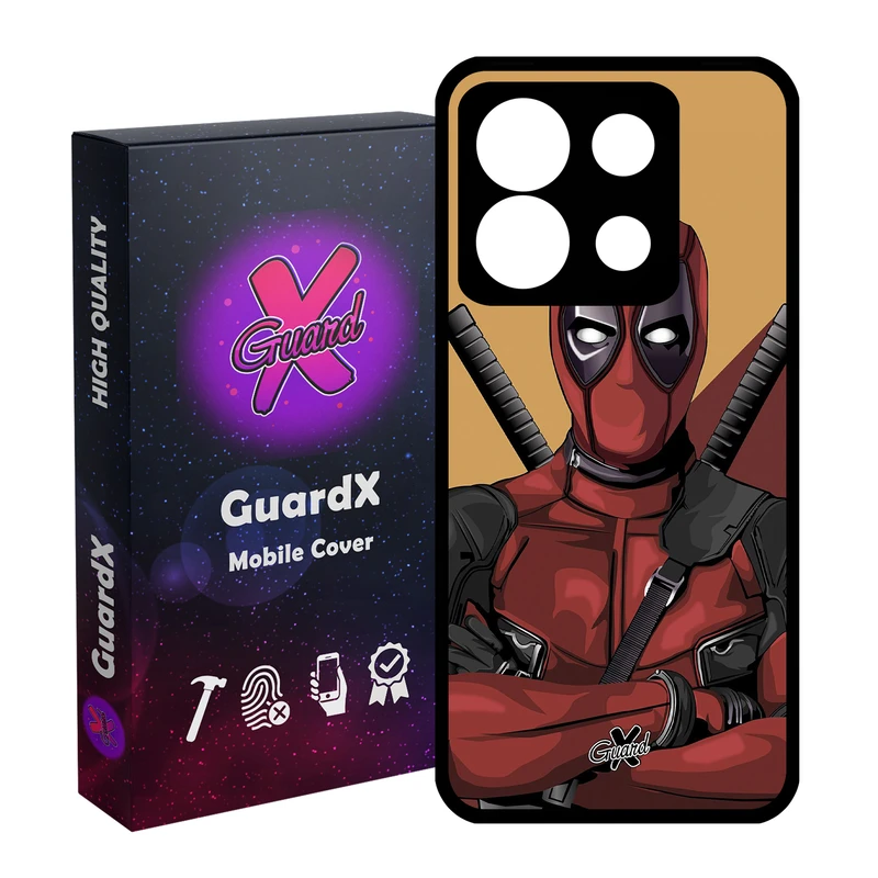 کاور گارد ایکس طرح Dead Pool مدل Glass10091 مناسب برای گوشی موبایل شیائومی Redmi Note 13 5G