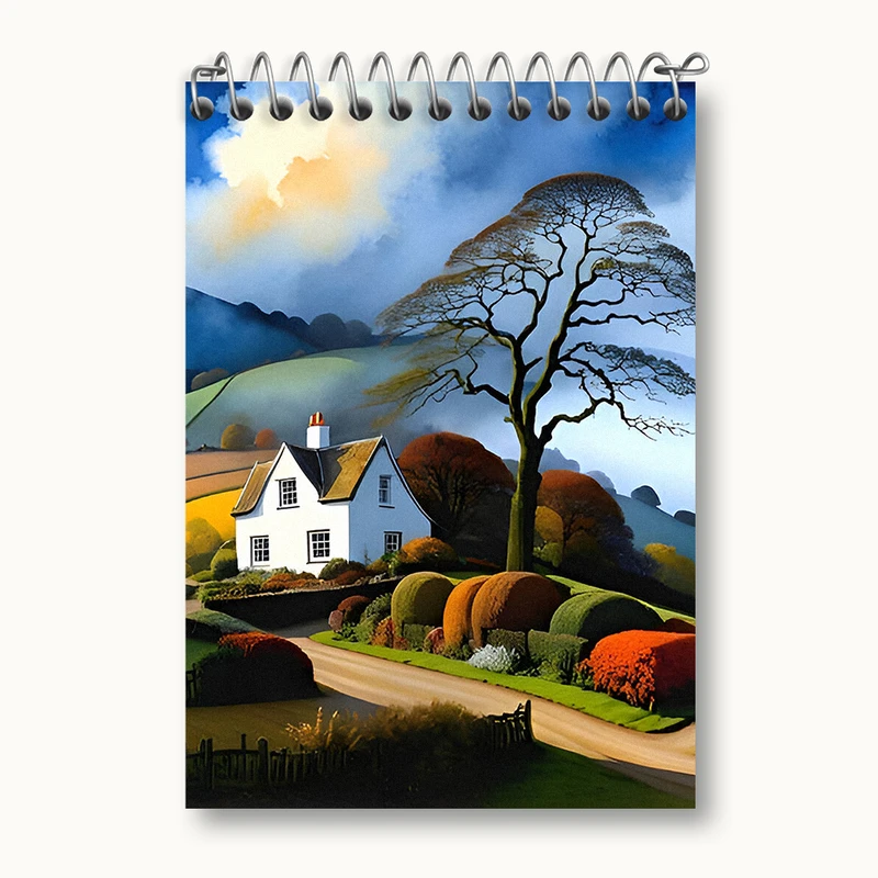 دفتر یادداشت 50 برگ خندالو طرح منظره کد N3551