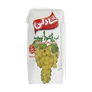 آبمیوه انگور سفید شادلی مقدار 200 میلی لیتر