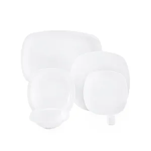 Zarin Iran Quattro White 27 Pieces Porcelain Dinnerware Set Top Grade