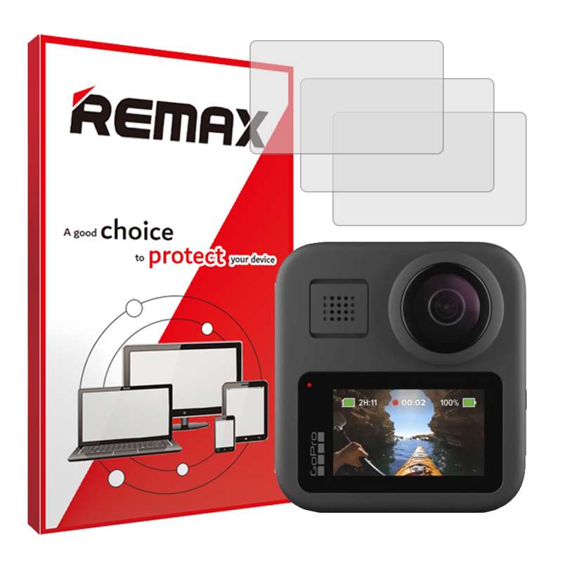 محافظ صفحه نمایش دوربین شفاف ریمکس HyGEL مناسب برای دوربین فیلم برداری گوپرو MAX 360 بسته سه عددی محافظ صفحه نمایش دوربین شفاف ریمکس HyGEL مناسب برای دوربین فیلم برداری گوپرو MAX 360 بسته سه عددی