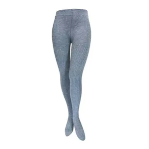 جوراب شلواری بافت  زنانه مدل گندمی رنگ طوسی