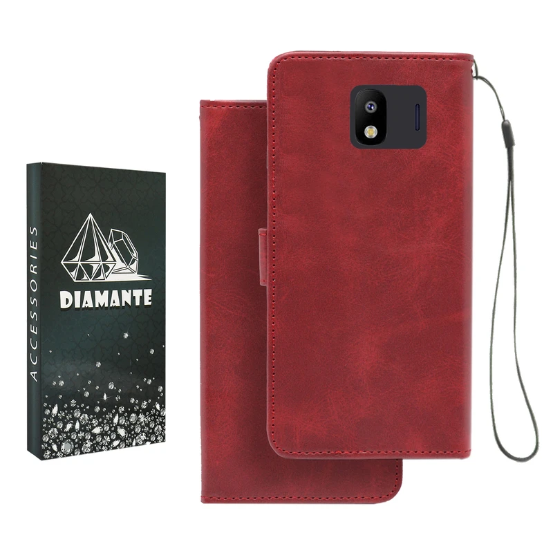 کیف کلاسوری دیامانته مدل Mortand Bk مناسب برای گوشی موبایل سامسونگ Galaxy J250  به همراه بندآویز