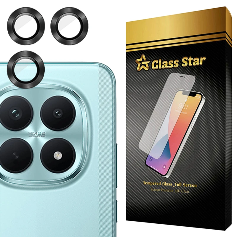 محافظ لنز دوربین شیشه ای گلس استار مدل ring20 مناسب برای گوشی موبایل شیائومی poco m8 pro