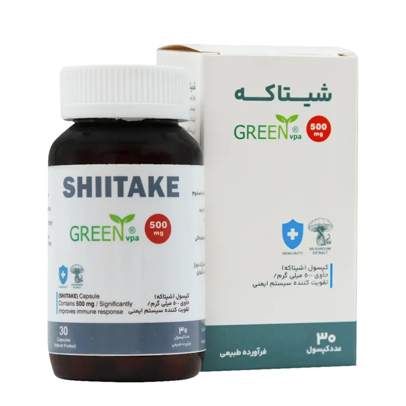 کپسول شیتاکه 500 میلی گرم وارنا پژوهش آریا بسته 30 عددی