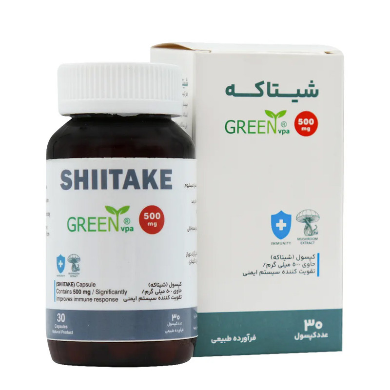 کپسول شیتاکه 500 میلی گرم وارنا پژوهش آریا بسته 30 عددی