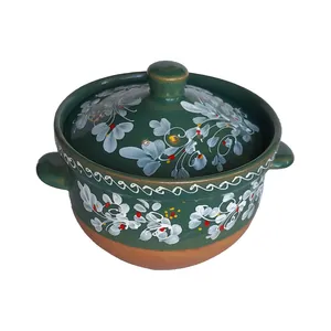 ظرف سفالی مدل طرح دار کد 2
