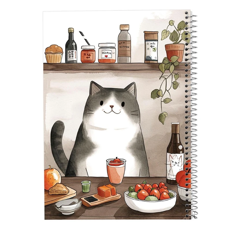 دفتر شطرنجی 50 برگ مدوپد طرح سگ و گربه کد DF17375