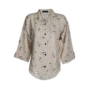 تونیک آستین بلند زنانه مدل گل دار 216