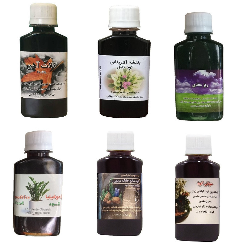 کود مایع کلات آهن و بنفشه آفریقایی و ریز مغذی و زاموفیلیا و جلبک دریایی و مولتی کود مدل life drop حجم 120 میلی لیتر کود مایع کلات آهن و بنفشه آفریقایی و ریز مغذی و زاموفیلیا و جلبک دریایی و مولتی کود مدل life drop حجم 120 میلی لیتر