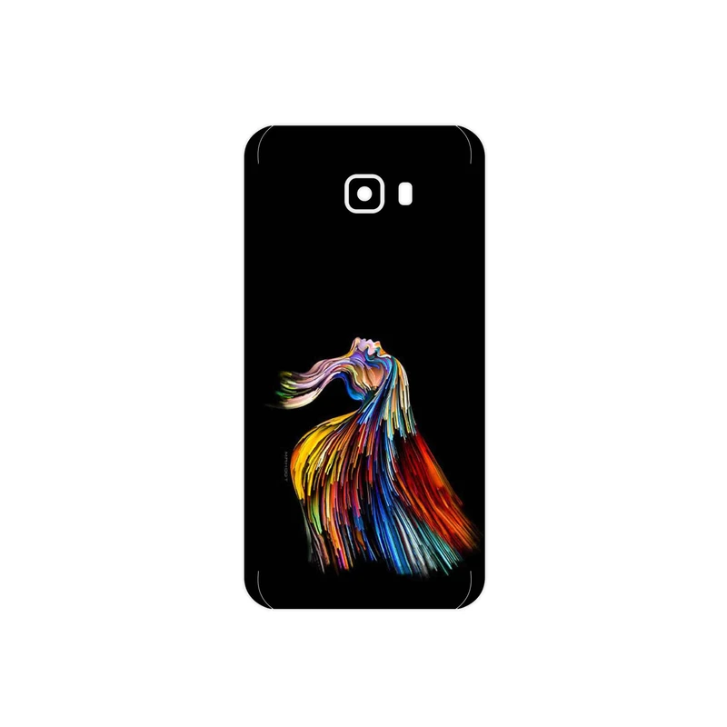 برچسب پوششی ماهوت مدل Rainbow Hair Digital Art مناسب برای گوشی موبایل سامسونگ Galaxy C7 Pro